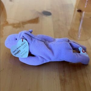 Ty Beanie Babies Happy Purple Hippo